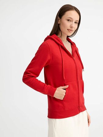 Толстовка женская на молнии с капюшоном Seven Women, красная, размер XL