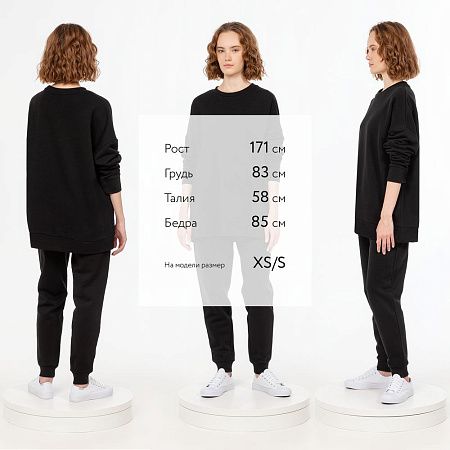 Свитшот унисекс S2, черный, размер XL/2XL