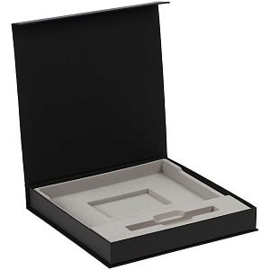 Коробка Memoria с ложементом под ежедневник и ручку, ver. 2, серая