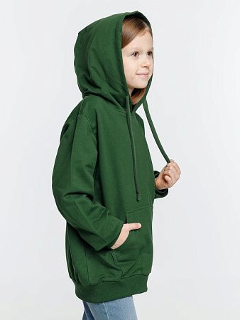 Худи детское Kirenga Kids 2.0, темно-зеленое, размер 10 лет (130-140 см)