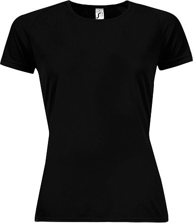 Футболка женская Sporty Women 140, черная, размер XS