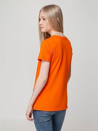 Футболка женская T-bolka Lady, оранжевая, размер XL v2