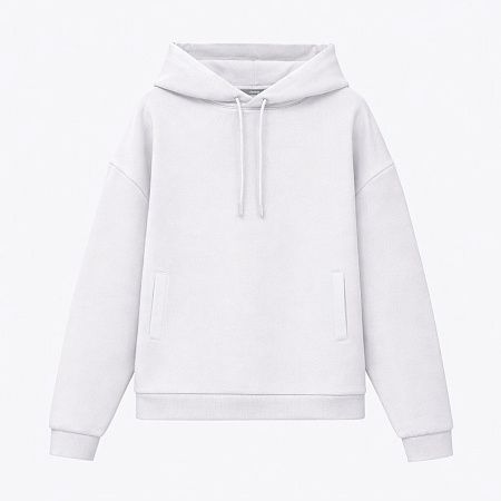 Худи релакс унисекс Баланс (Balance), с начесом, белый, размер 3XL/4XL