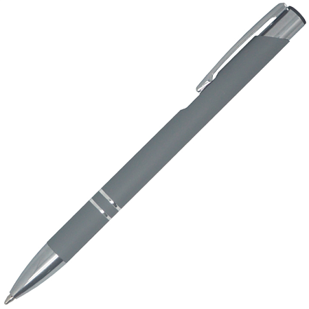 Ручка шариковая, COSMO HEAVY Soft Touch Requis,, металлическая, серая