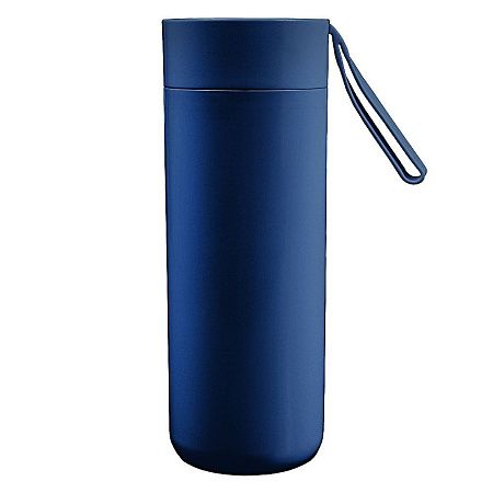 Набор подарочный Solution Duo (плед Super Soft Nature, термокружка "Бастион"), синий