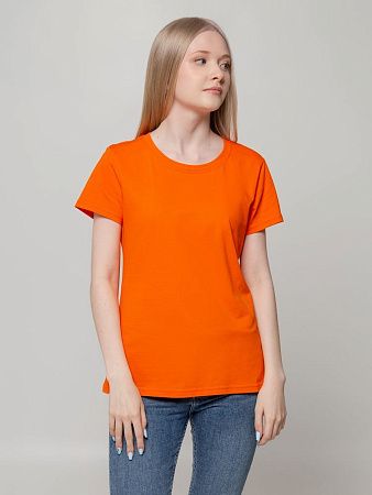 Футболка женская T-bolka Lady, оранжевая, размер XL v2