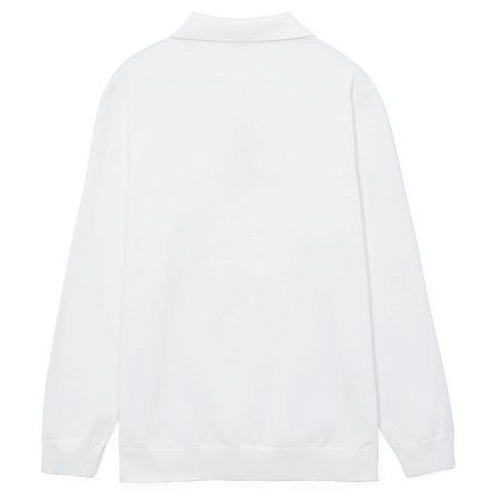 Рубашка поло мужская с длинным рукавом Terrazzo, белая, размер 2XL/3XL
