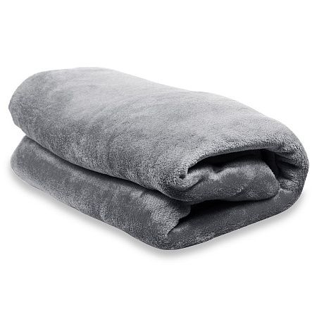 Плед флисовый SUPER SOFT COMFORT TRAVEL, серый