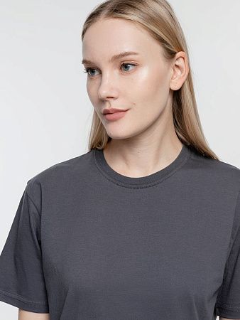 Футболка унисекс T-Bolka 160, темно-серая (графит), размер L