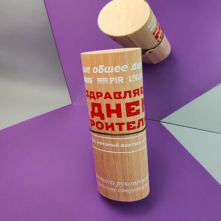 Тубус из гибкого шпона на заказ