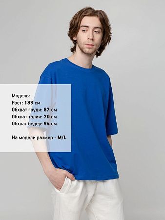 Футболка унисекс оверсайз Street Vibes, ярко-синяя, размер XL/2XL