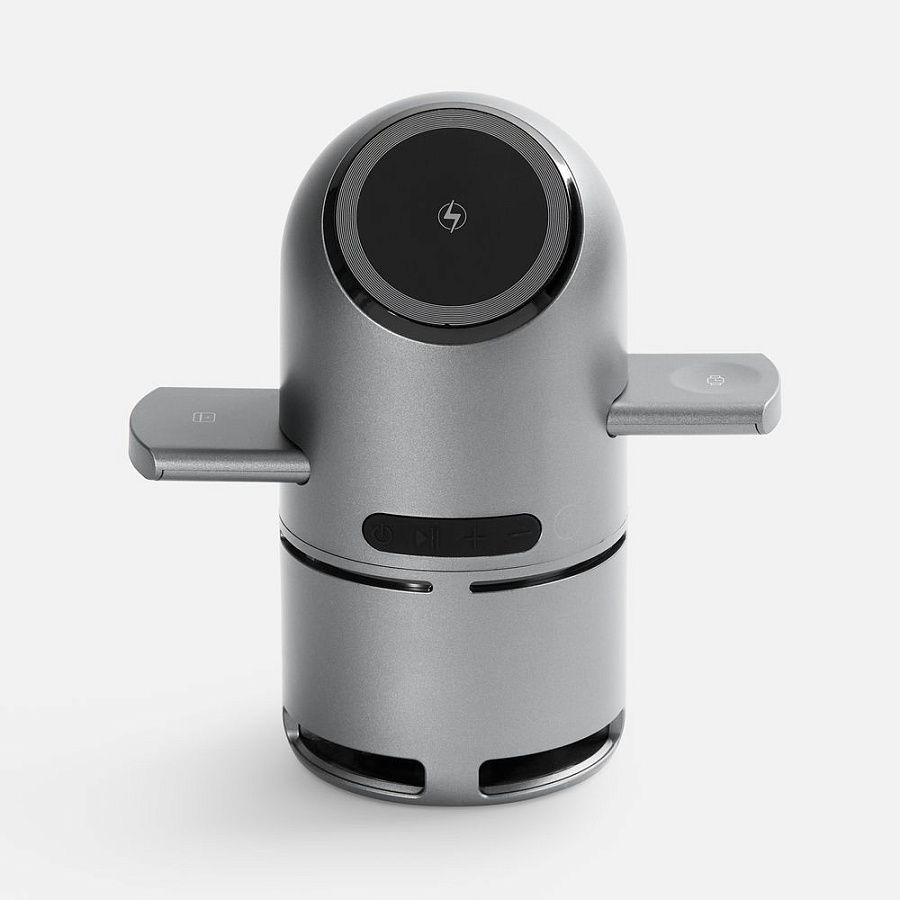 Bluetooth-колонка с беспроводной зарядкой Droid, серая