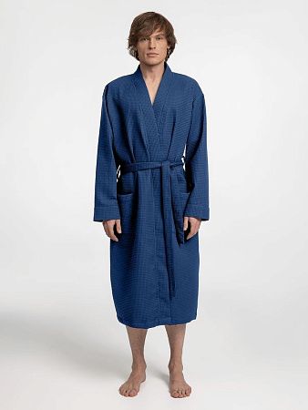 Халат вафельный Kimono, темно-синий, размер M/L