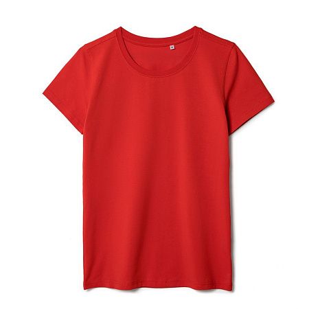 Футболка женская T-bolka Stretch Lady, красная, размер XL v2