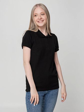 Рубашка поло женская Virma Lady, черная, размер S