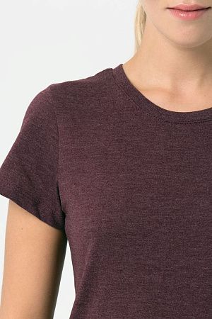 Футболка женская Regent Fit Women, бордовый меланж, размер XL
