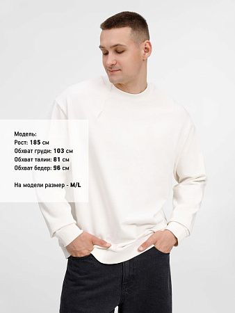 Свитшот унисекс Sinkopa, молочно-белый, размер M/L