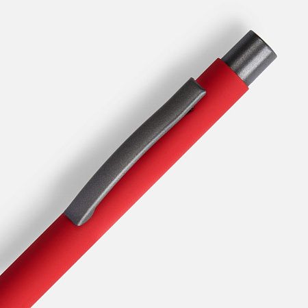Ручка шариковая Atento Soft Touch, красная