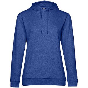 Толстовка с капюшоном женская Hoodie, ярко-синий меланж, размер XXL