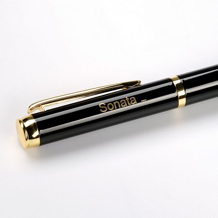 Шариковая ручка Соната (Sonata), черная/позолота