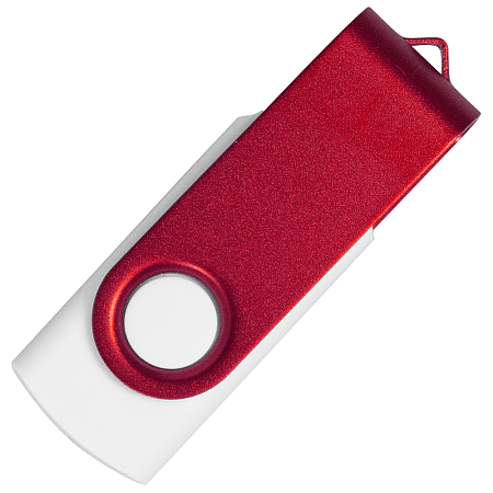 Флеш накопитель USB 2.0 Twister Сolor Mix 16GB, пластик Софт Тач/металл, белый/красный