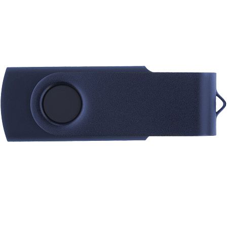 Флеш накопитель USB 2.0 Twister 32GB, пластик Софт Тач/металл, темно-синий/темно-синий