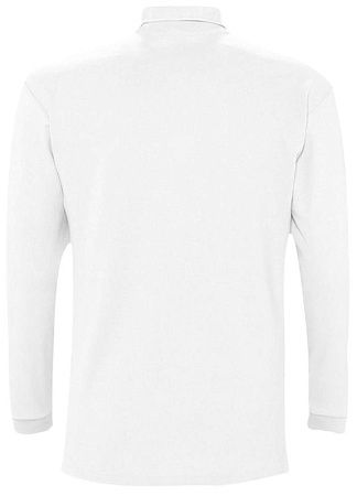 Рубашка поло мужская с длинным рукавом Winter II 210 белая, размер XXL