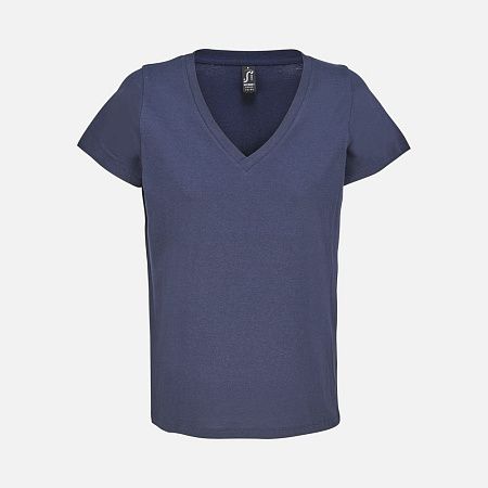 Футболка женская Regent Women с V-образным вырезом, кобальт (темно-синяя), размер XXL