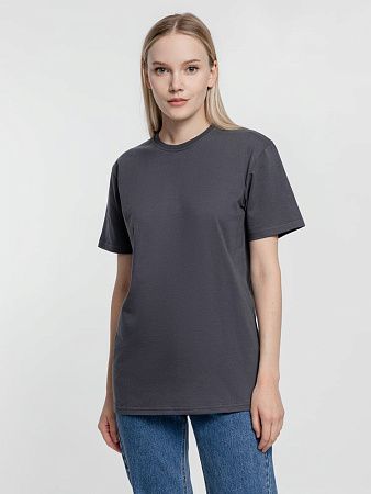 Футболка унисекс T-Bolka 160, темно-серая (графит), размер L