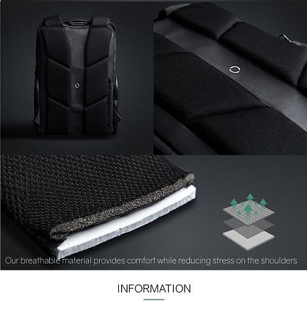 Рюкзак KORIN FlexPack Pro 47х34х18 см, черный