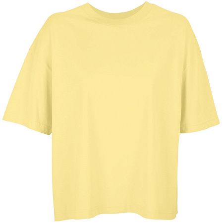 Футболка оверсайз женская Boxy Women, светло-желтая, размер XL
