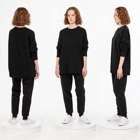 Свитшот унисекс S2, черный, размер XL/2XL