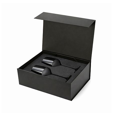 Подарочный набор 2 бокала для вина Блэк Эдишн (Black edition) в черной коробке