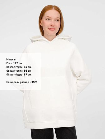 Худи унисекс оверсайз Easy Street, молочно-белое, размер XL/2XL