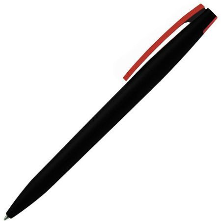 Ручка шариковая, пластиковая софт-тач, Zorro Color Mix, черная/красная
