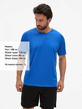 Футболка унисекс Sporty 140, ярко-синяя, размер S