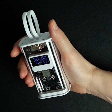 Аккумулятор с быстрой зарядкой Trellis Geek 10000 мАч, темно-серый
