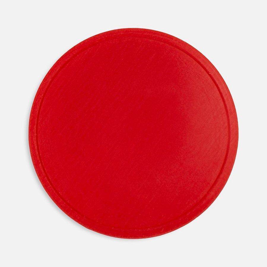 Лейбл из ПВХ Dzeta Round, L, красный