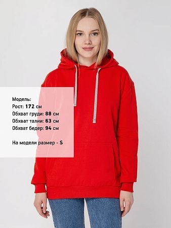 Толстовка с капюшоном Unit Kirenga Heavy, красная, размер 3XL