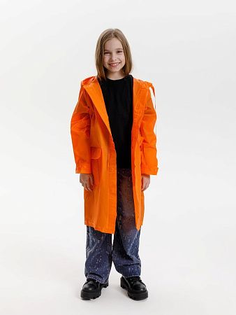 Дождевик детский RainDrop Kids, оранжевый, размер 12 лет (142-152 см)