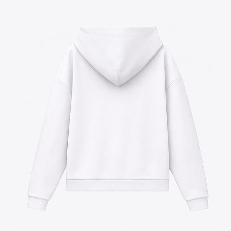 Худи релакс унисекс Баланс (Balance), с начесом, белый, размер 3XL/4XL