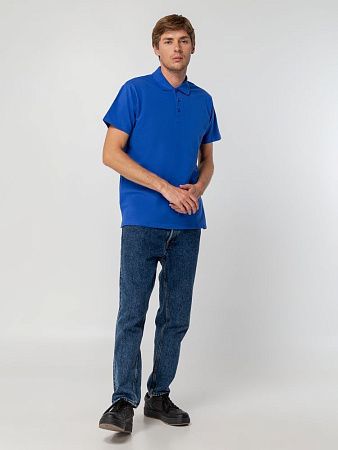 Рубашка поло мужская Spring 210, ярко-синяя (royal), размер M