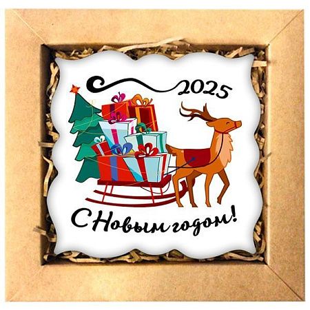 Брендированное печенье в коробочке, 16*16 см