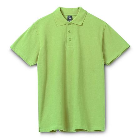 Рубашка поло мужская Spring 210, зеленое яблоко, размер M