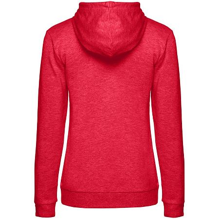 Толстовка с капюшоном женская Hoodie, красный меланж, размер XL