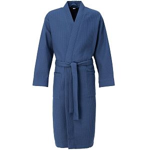 Халат вафельный Kimono, темно-синий, размер XL/2XL