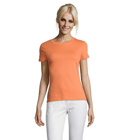 Футболка женская Regent Women, оранжевая (абрикосовая), размер XL