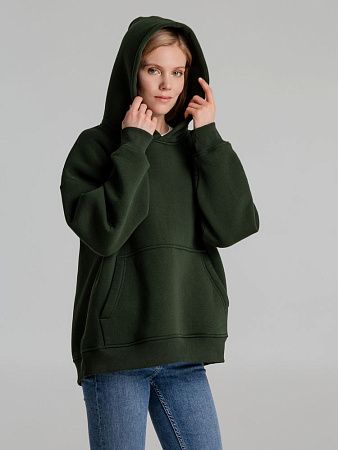 Худи Kulonga Oversize, темно-зеленый (хаки), размер XS/S