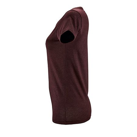 Футболка женская Regent Fit Women, бордовый меланж, размер XL