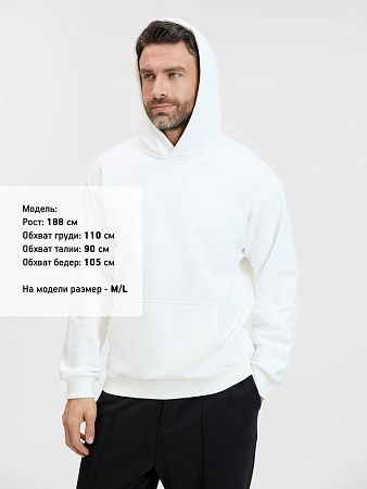 Худи унисекс оверсайз Songo, молочно-белое, размер 3XL/4XL